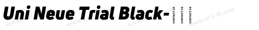 Uni Neue Trial Black字体转换